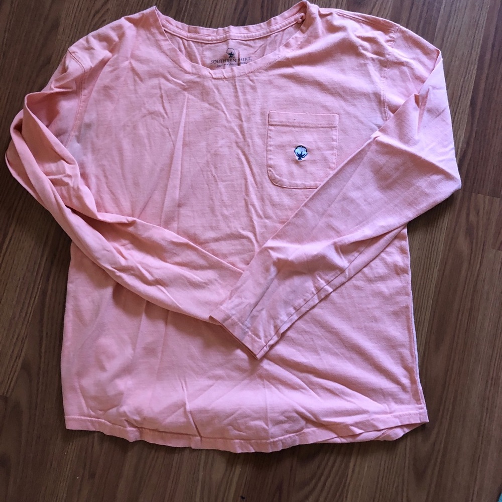Peach Long Sleeve TShirt in sz Small || SSCO